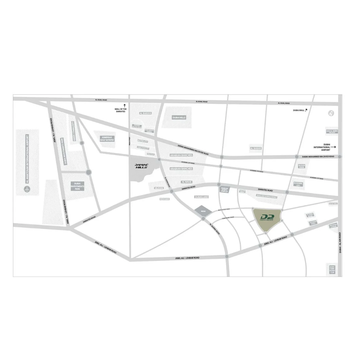 DAMAC The Farmhouses Connectivity Image