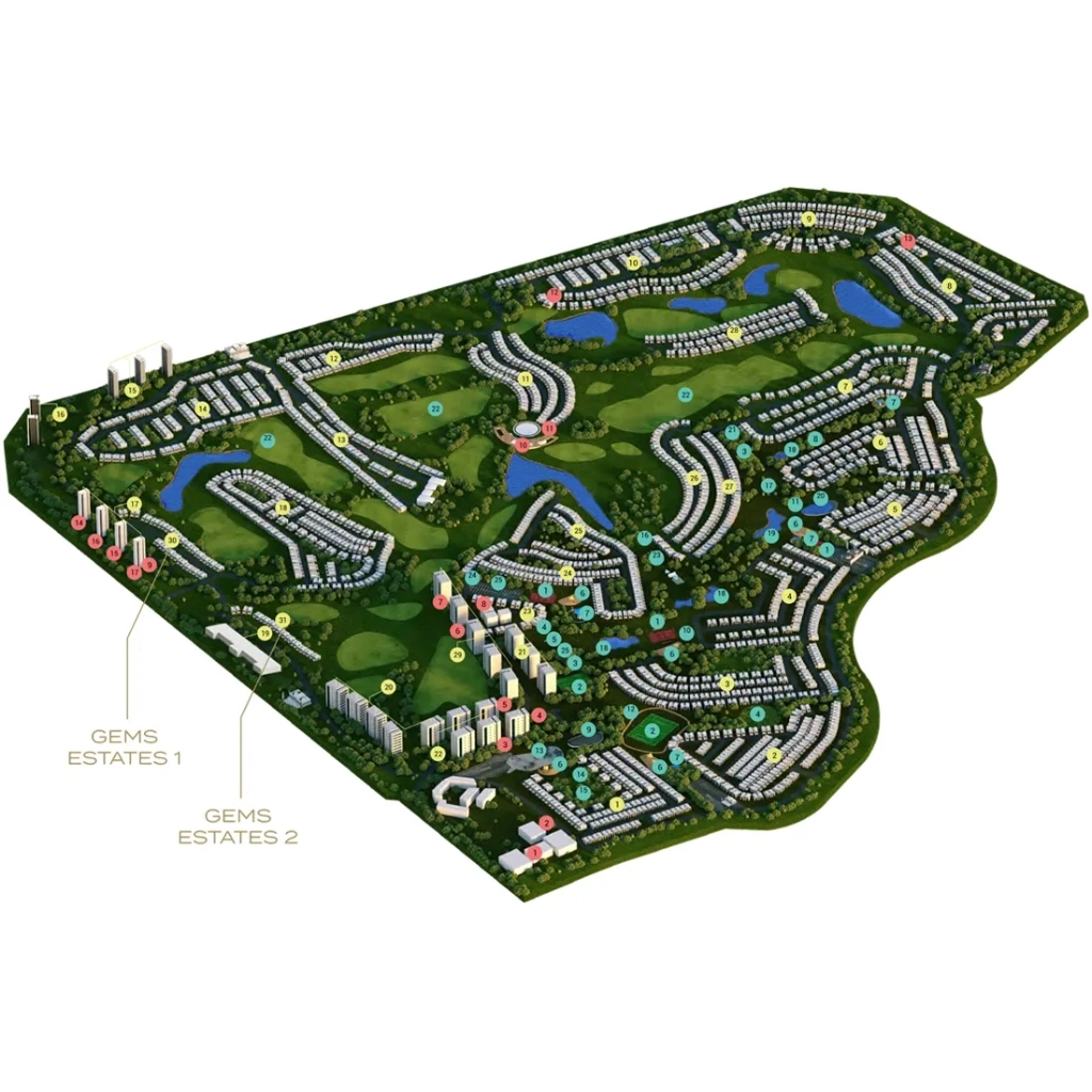 Damac Gems Estates Location Image