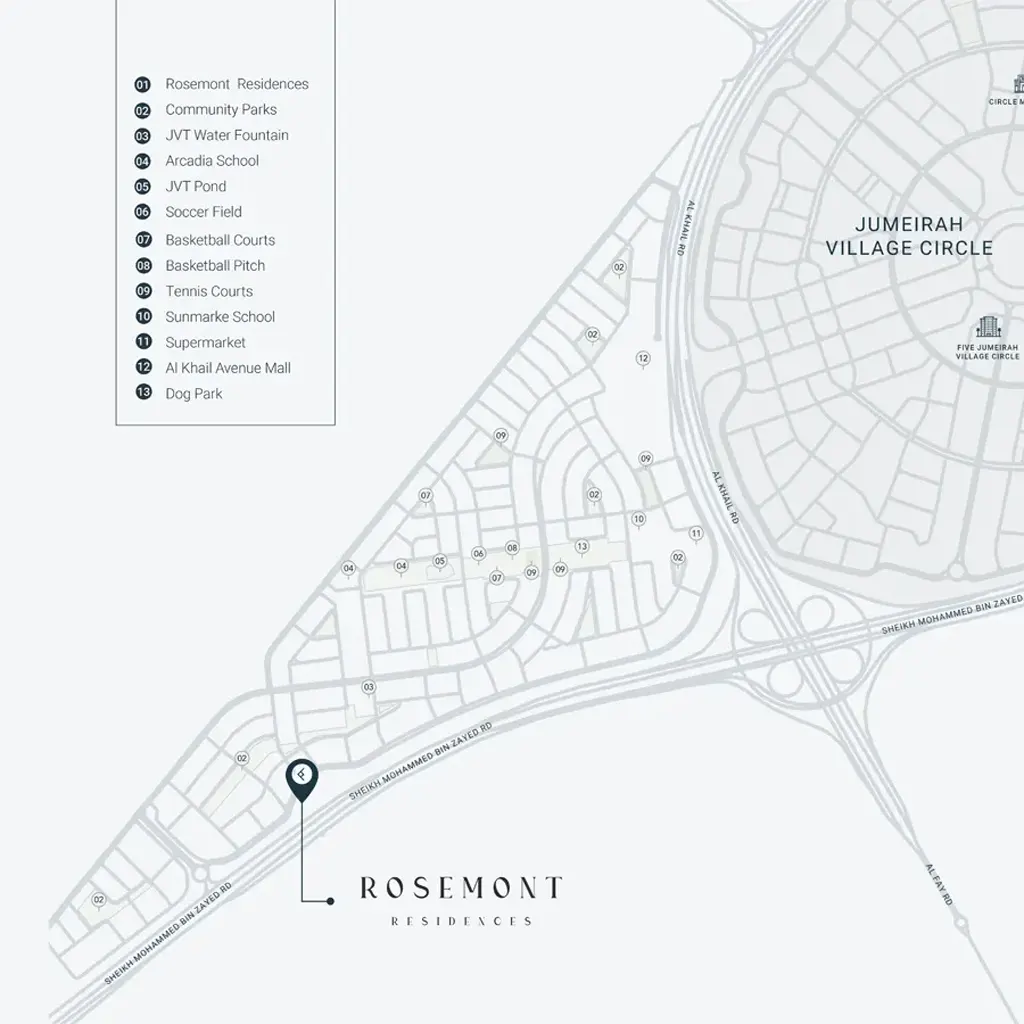 Ellington Rosemont Residences Location Image